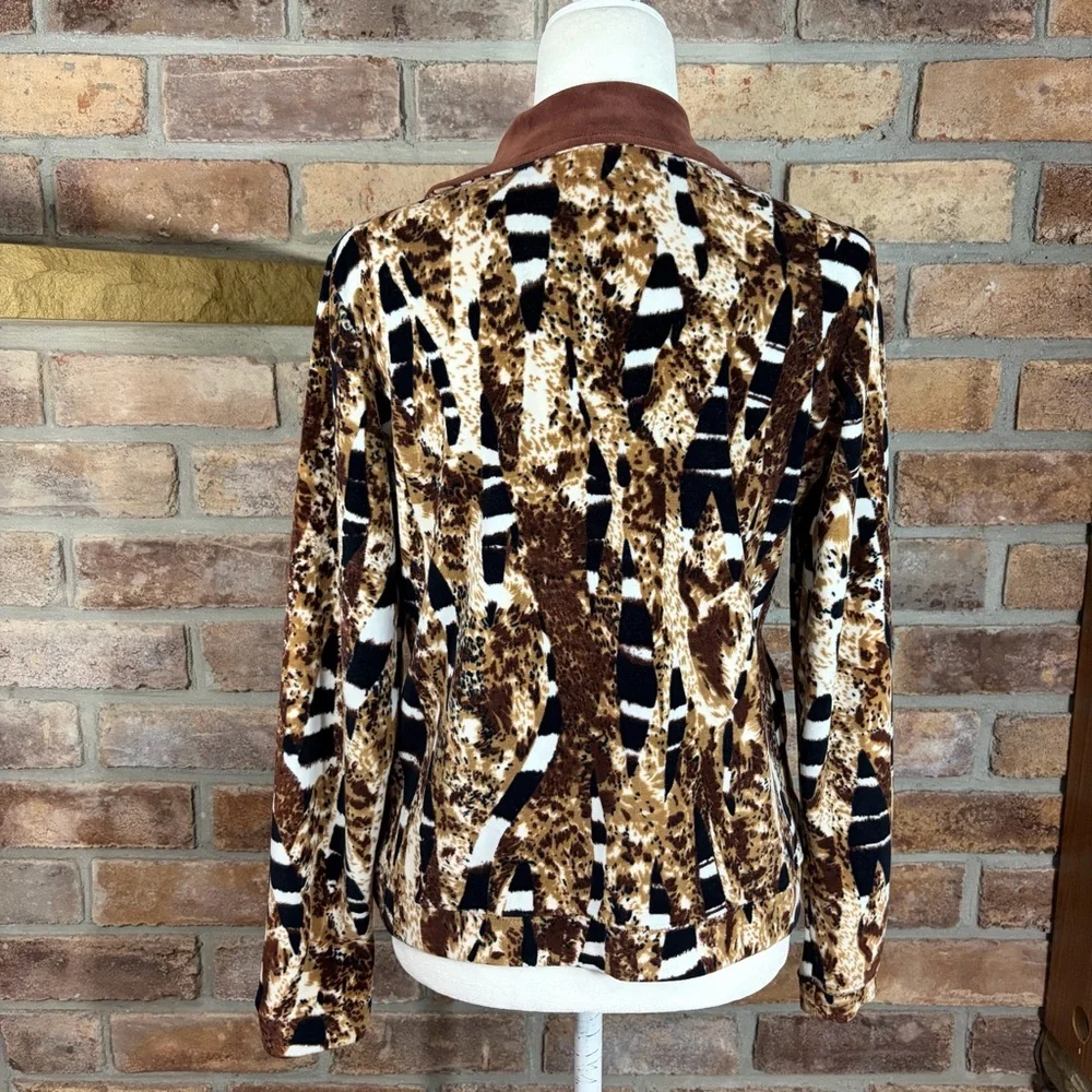 Kaktus Animal Patterned Print Zip Jacket